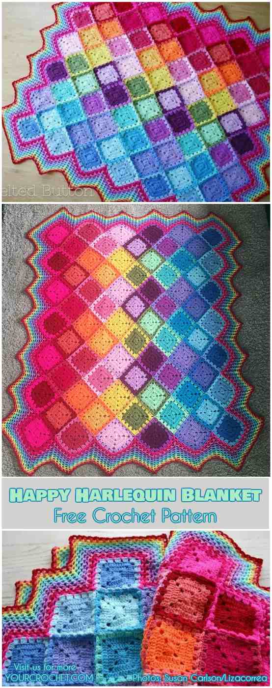 Happy Harlequin Blanket