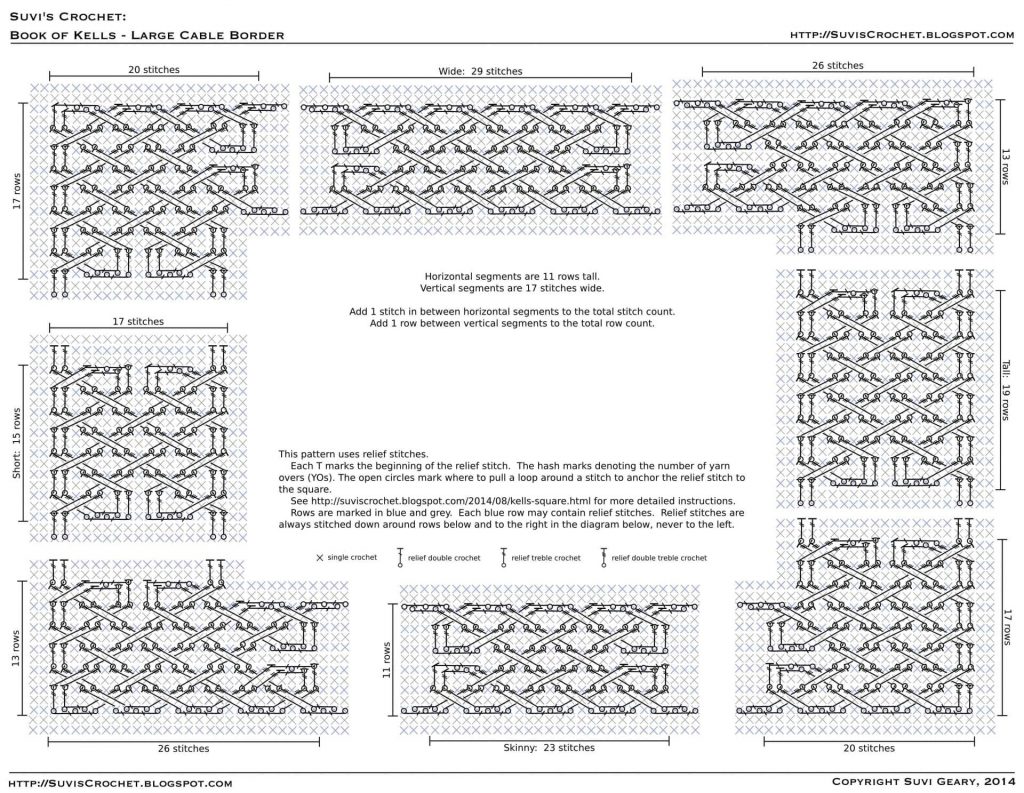Book of Kells - Large Celtic Cables - pattern