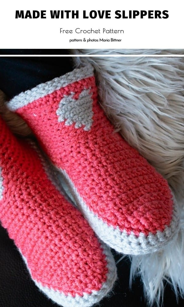 Made With Love Slippers Free Crochet Pattern