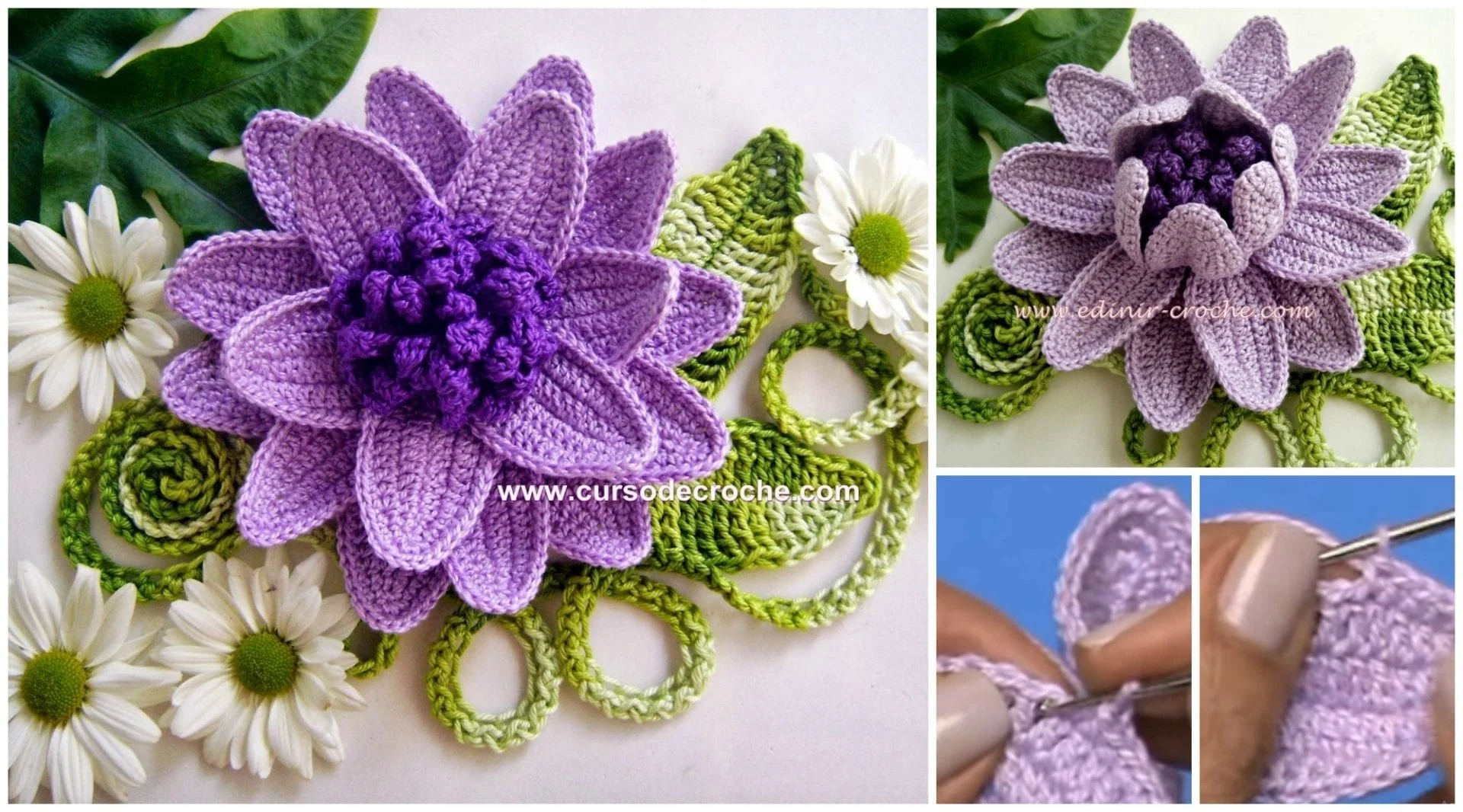 How to make a crocheted flower.