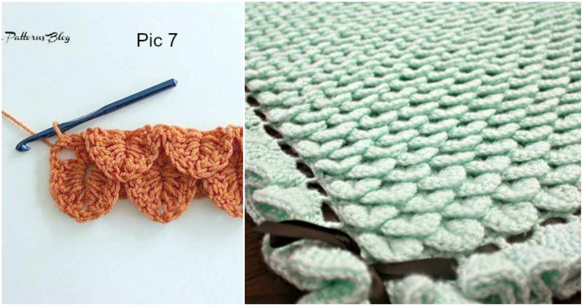 bernat pattern baby stitch crocodile blanket and [Free Blanket Pattern Stitch Crocodile Crochet Baby