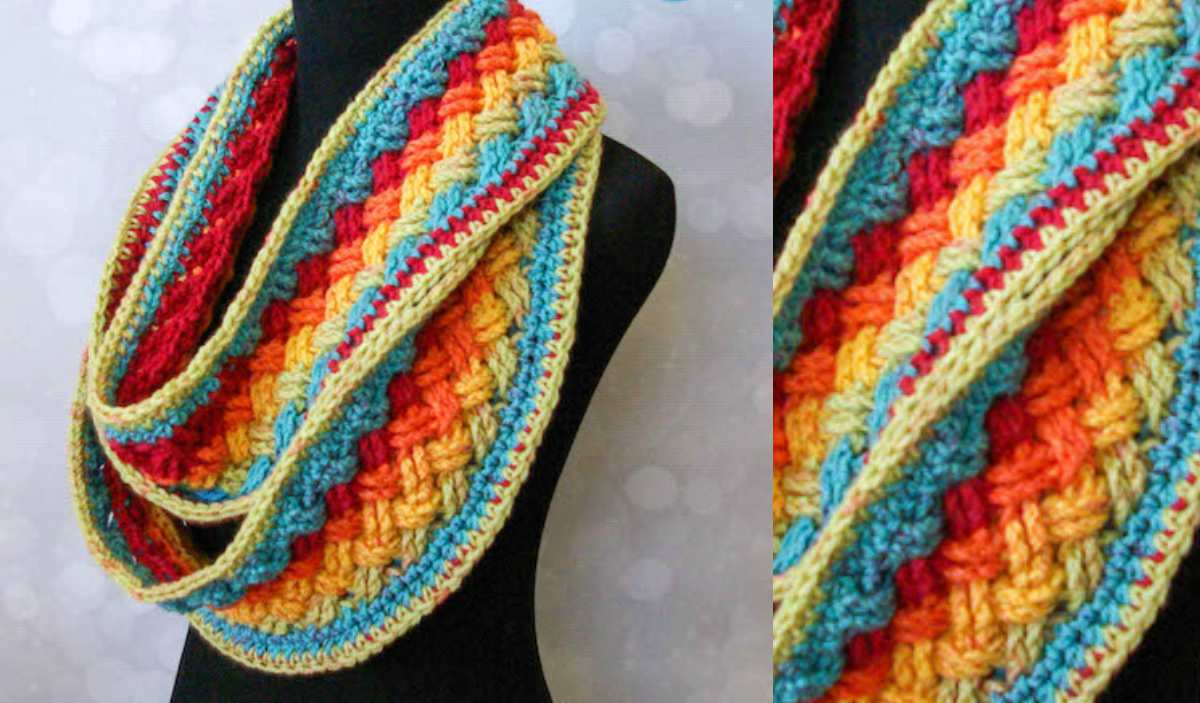 crochet with how your fingers to Free Celtic and Lucky Scarf Crochet Pattern Infinity â