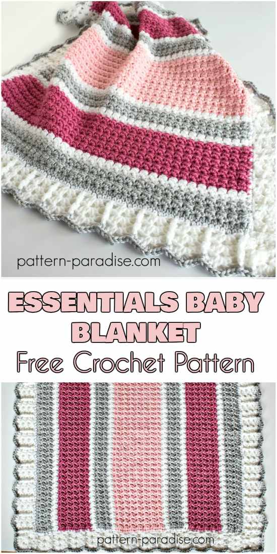 Essentials baby blanket free crochet pattern