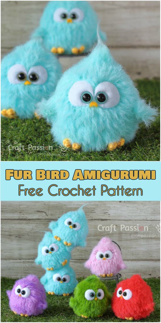 Fur Bird Amigurumi Free Crochet Pattern
