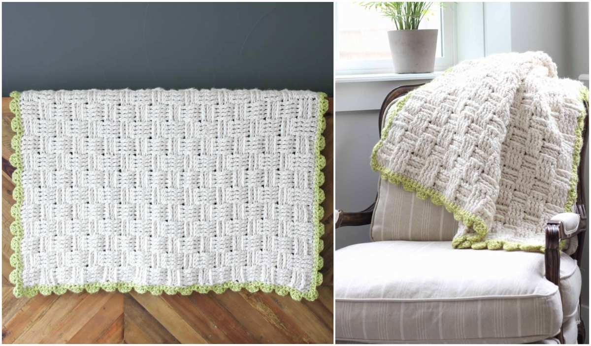 "Lineage" Basket Weave Blanket [Free Crochet Pattern] | Your Crochet