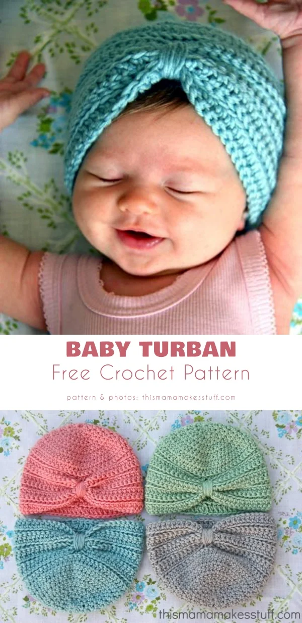 Baby Turban Free Crochet Pattern