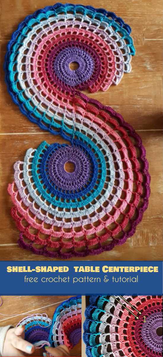 Shell-shaped Table Centrepiece [Free Pattern]