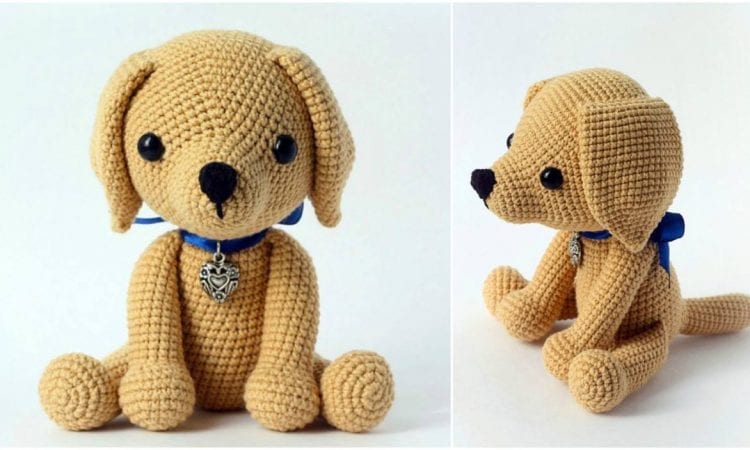 free crochet stuffed puppy pattern