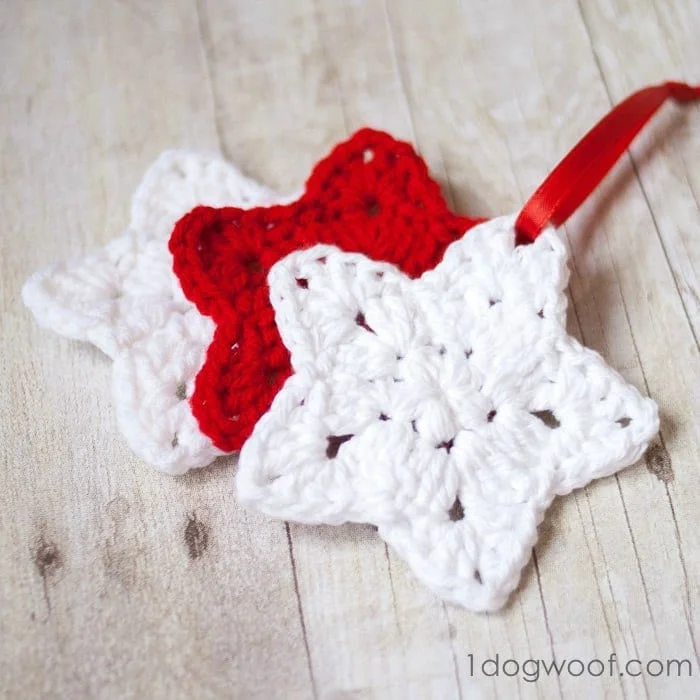Star Christmas ornament free crochet patterns
