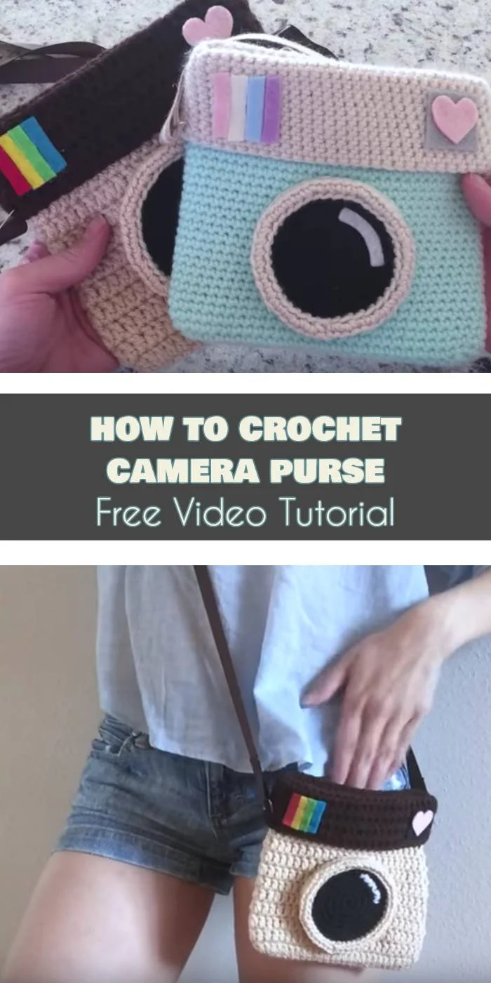 how to crochet camera purse lomo free crochet patterns and video tutorials