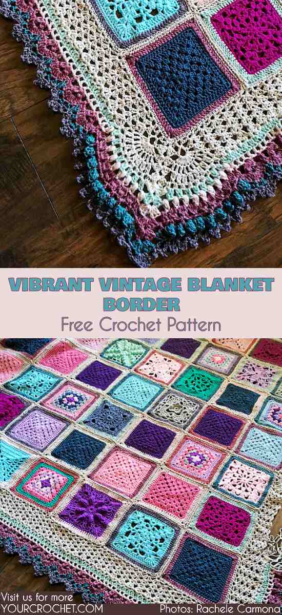 Vibrant Vintage Blanket Border Free Crochet Pattern