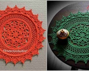 Heavenly Flower Doily Free Crochet Pattern