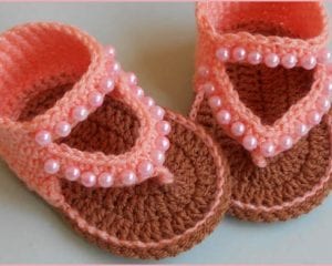Baby Sandals Free Crochet Pattern and Video Tutorial