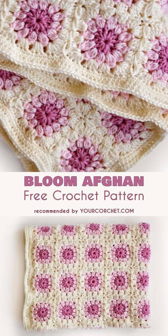 Bloom Afghan Free Crochet Pattern