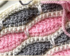 Millsstone stitch for Bertie Baby Blanket Free Crochet Pattern and Video Tutorial