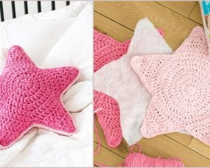 Sirius Star Pillow Free Crochet Pattern perfect for baby room.