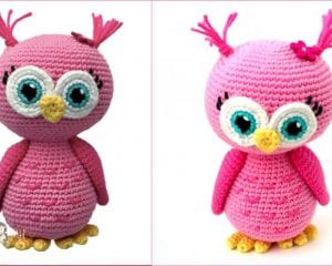Pink Owl Amigurumi Free Crochet Pattern