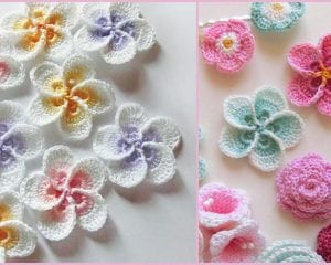 Hawaiian Plumeria Flowers Crochet Pattern
