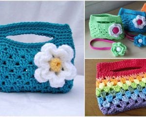 Granny Stripe Boutique Crochet Bag Free Pattern