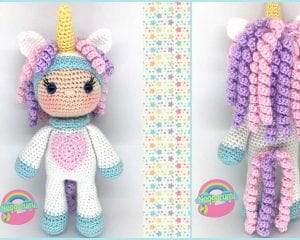 Unicorn Girl Cal Free Crochet Pattern Amigurumi