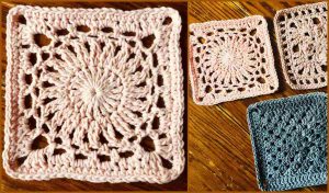 Displayed on a wooden surface, these light pink and teal crochet squares offer a charming glimpse of creativity. This delightful arrangement invites you to explore the tranquil beauty of a free crochet pattern, weaving elegance reminiscent of a weeping willow.
