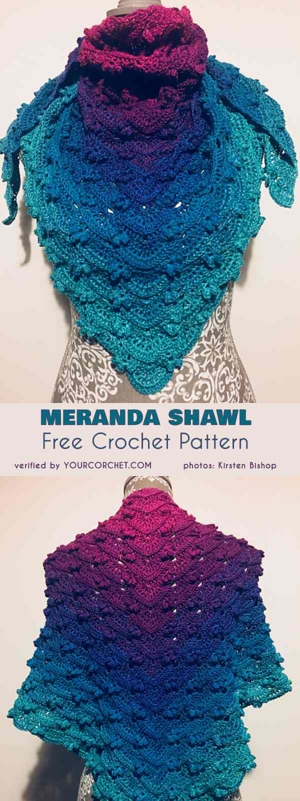 Meranda Shawl Free Crochet Pattern