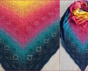 Daisy Chain Shawl Free Crochet Pattern