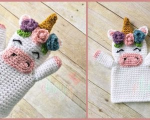 Unicorn Hand Puppet Free Crochet Pattern