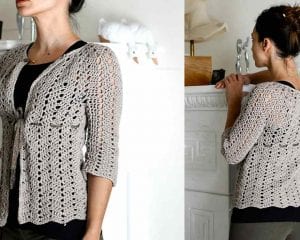 Chevron Lace Cardigan Free Crochet Pattern