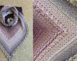 Cockles of my heart shawl free crochet pattern