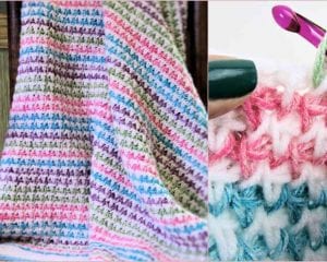 Marshmallow Twist Tunisian Blanket Free Crochet Pattern