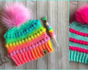 Bubblegum Pop Beanie Free Crochet Pattern