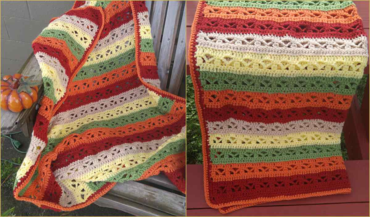 Fall Fantasy Throw Free Crochet Pattern