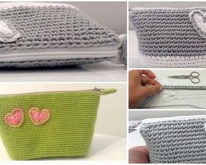 Make Up Pouch or Coin Purse Free Crochet Pattern