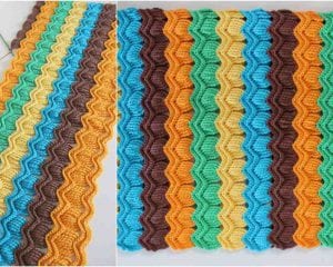Vintage Fun Ripple Baby Blanket Free Crochet Pattern