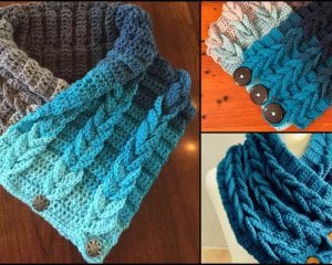Easy Braided Cowl Scarf Free Crochet Tutorial in English