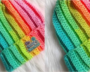 Basic Brimmed Beanie Hat Free Crochet Pattern