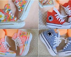 Baby Converse Free Crochet Pattern and Tutorial