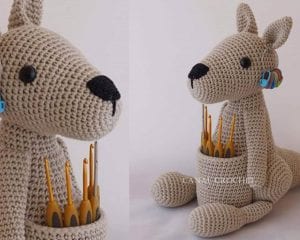 Kangaroo Hook Holder Free Crochet Tutorial