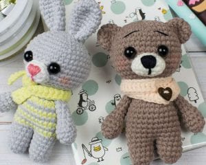 Tiny Bear and Bunny Amigurumi Free Crochet Pattern