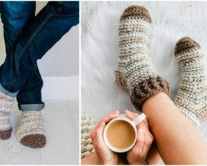 Snuggly Crochet Slippers Socks Free Pattern