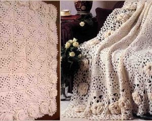 Roses Remembered Afghan Free Crochet Pattern