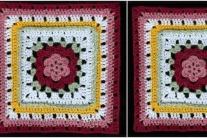 Veronica's Rose Square Free Crochet Pattern