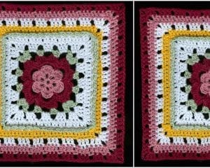 Veronica's Rose Square Free Crochet Pattern