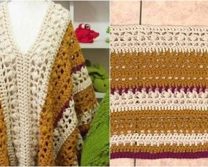 Easy Chunky Poncho Free Crochet Pattern