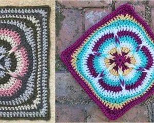 Festive Julie Ann Square Free Crochet Pattern