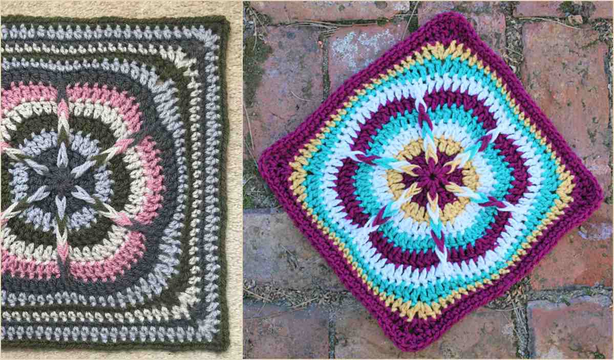 Festive Julie Ann Square Free Crochet Pattern