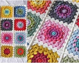 Happy Flower Block Free Crochet Pattern