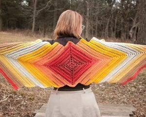Wrap Me in Sunshine Shawl Free Crochet Pattern