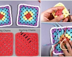 Seamless Perfect Granny Square Free Crochet Pattern and Video Tutorial